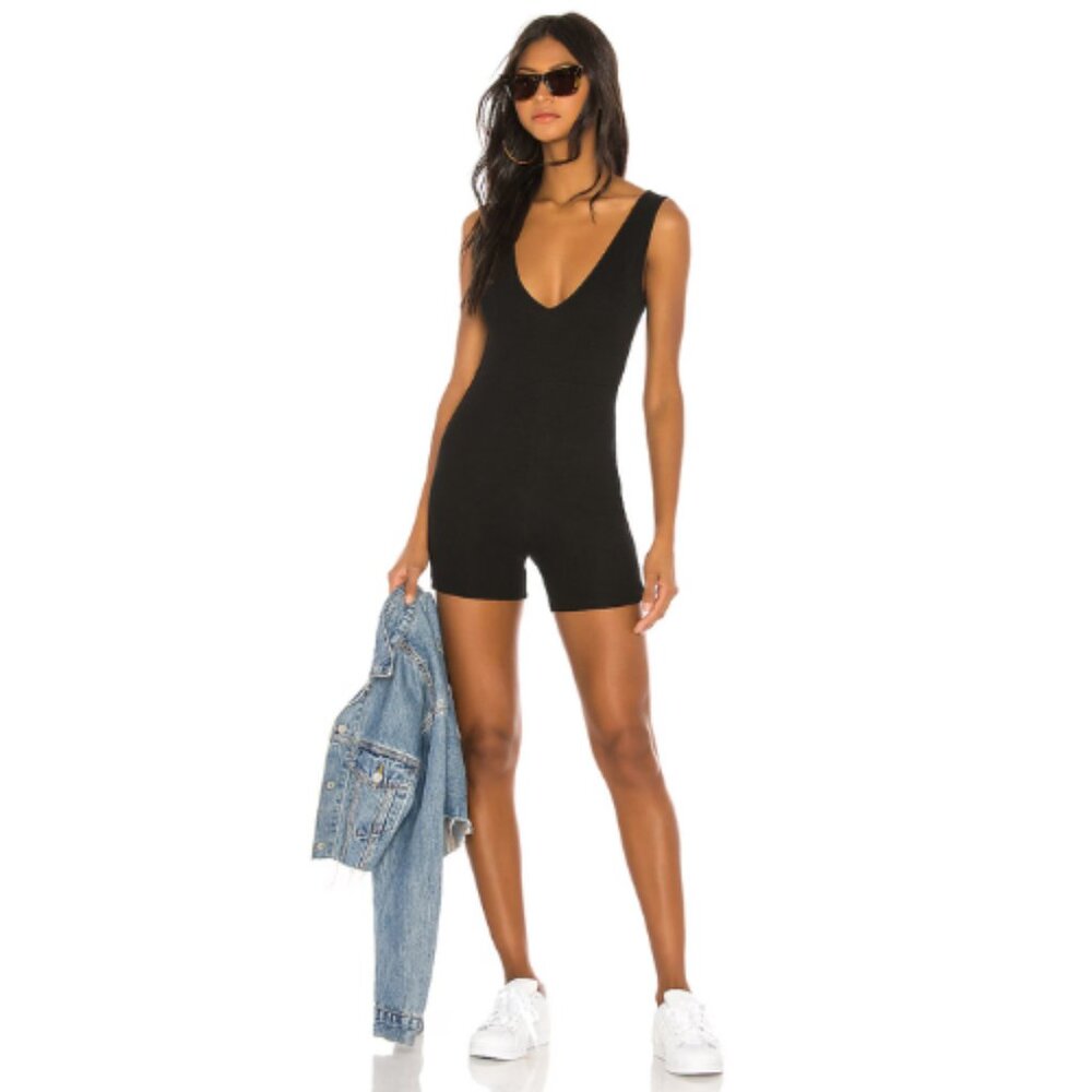 Lovers and Friends Tommie Sleeveless V Neck Shorts Romper